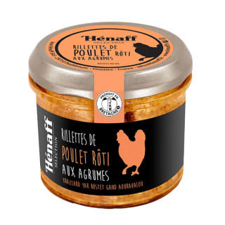 Roasted chicken rillettes with citrus fruits